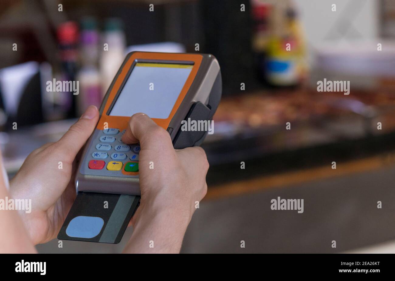 Card swipe machine hires stock photography and images Alamy