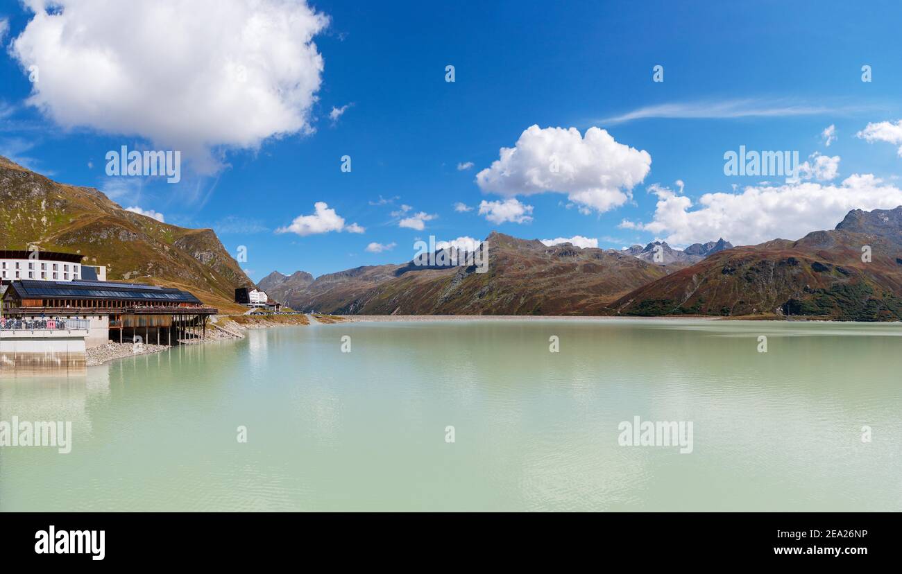 Silvretta High Alpine Road, Bielerhoehe at Lake Silvrettasee, Silvretta Reservoir, Vorarlberg, Austria Stock Photo