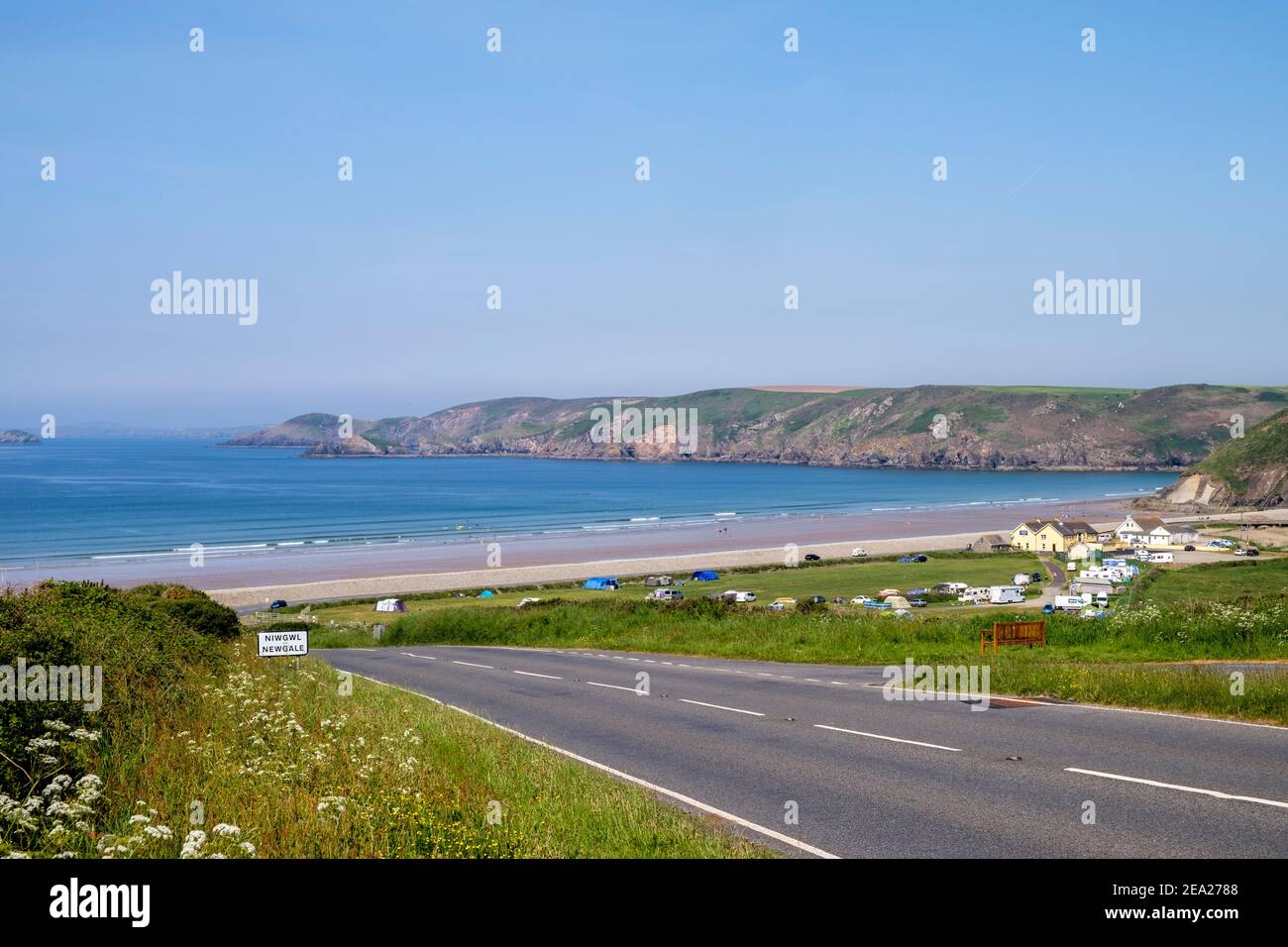 View of Newgale,  Pembrokeshire, Wales, GB, UK Stock Photo