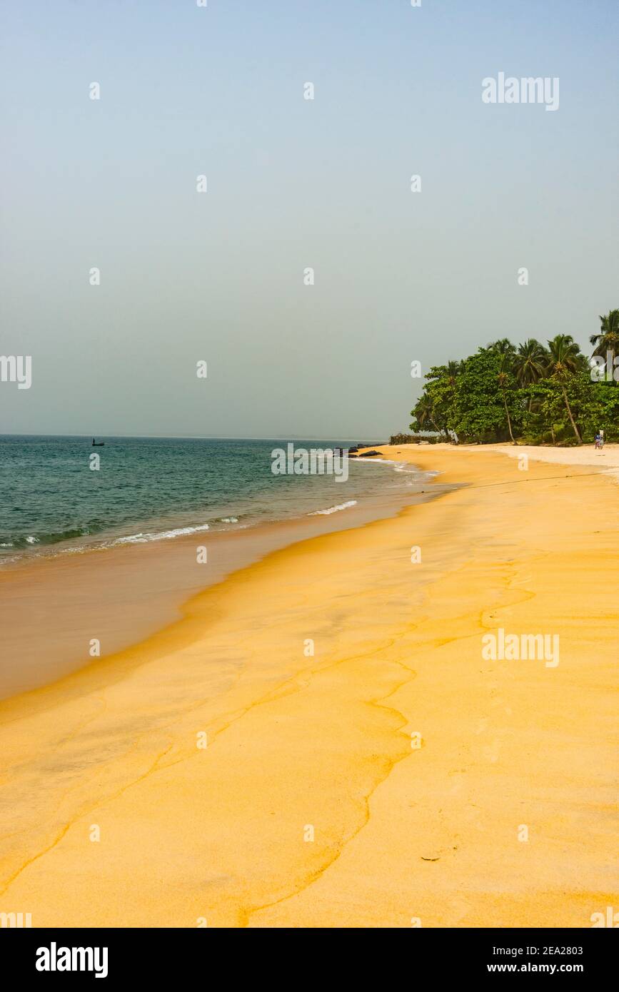 Beautiful beach in Robertsport, Liberia Stock Photo