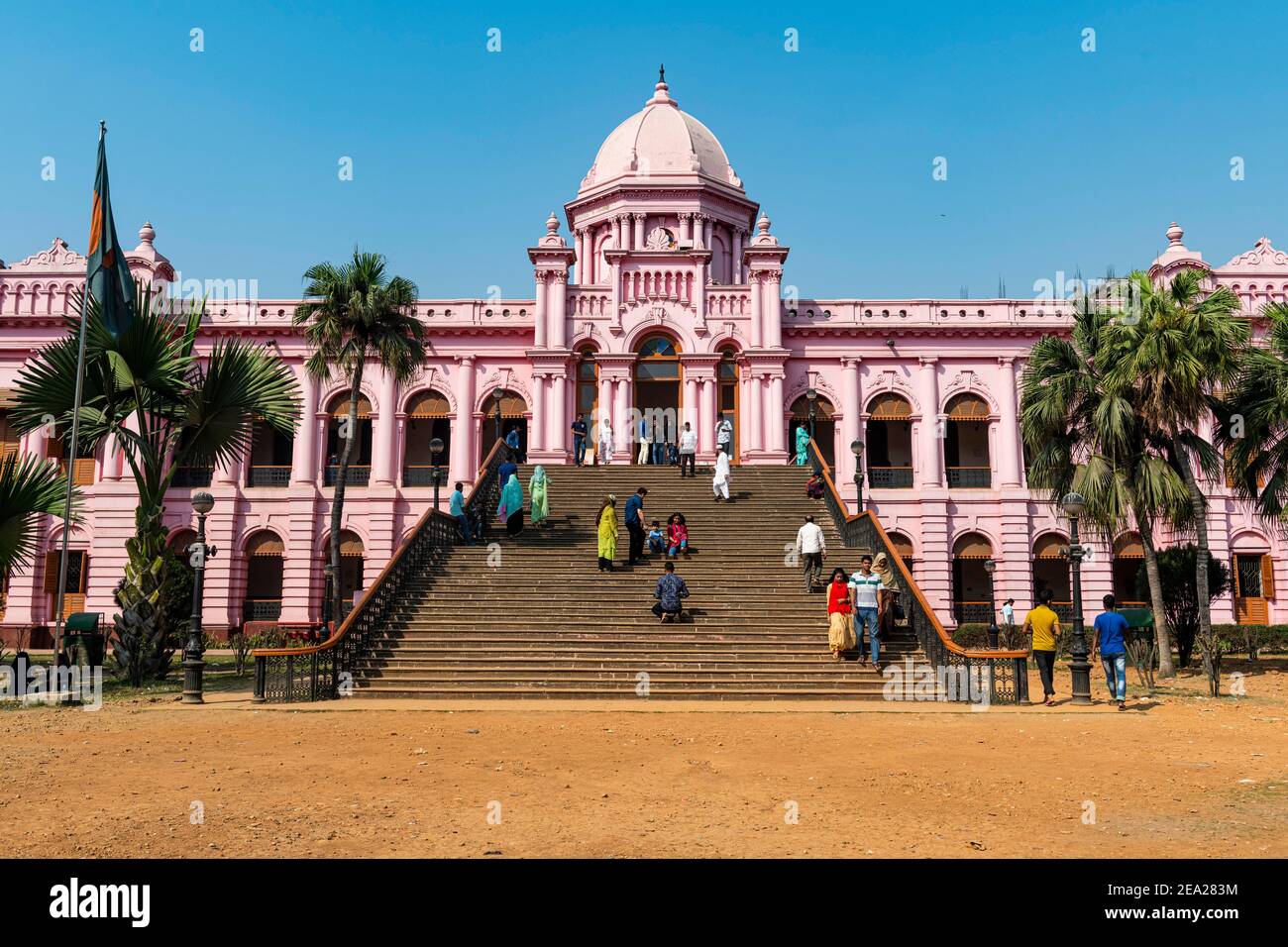 Entrance of the Pink palace, Ahsan Manzil, Dhaka, Bangladesh Stock Photo