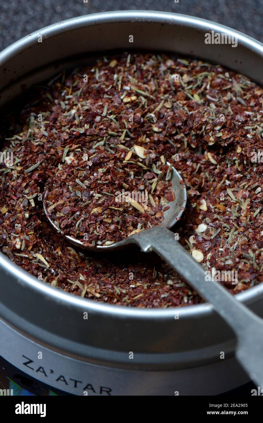 Zaatar, Za'atar, Zatar, Zahtar, spice mixture of sumac, sesame seeds