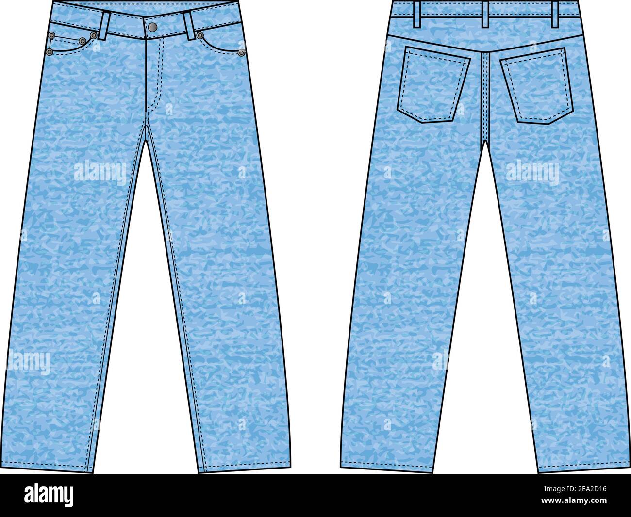 Vector illustration of slim denim pants Stock Vector Image & Art - Alamy