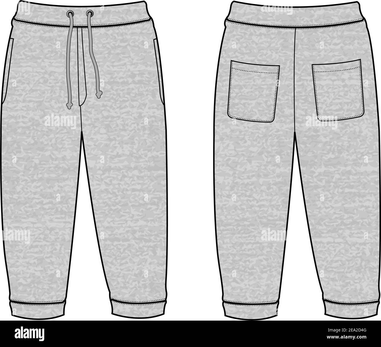 Vector illustration of Sweat casual pants Stock Vector