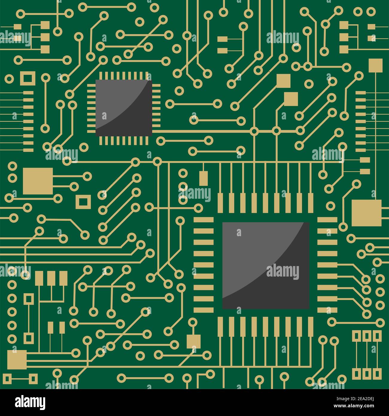 Seamless microcircuit as a technology concept or background Stock ...