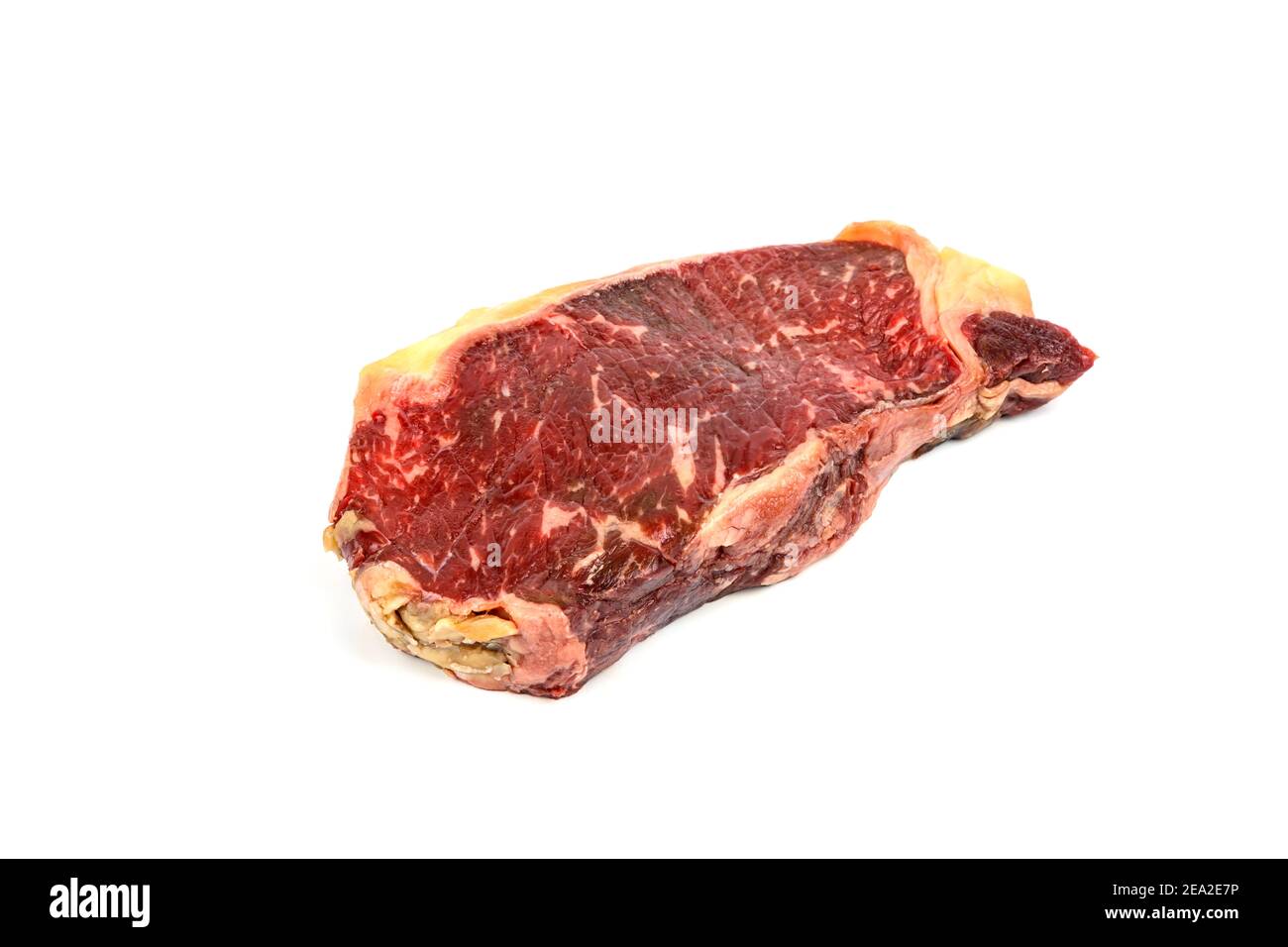 beef raw isolated on white background, top view close up Stock Photo ...