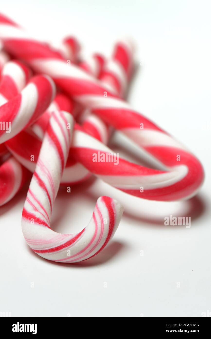 Candy canes, red-white Stock Photo