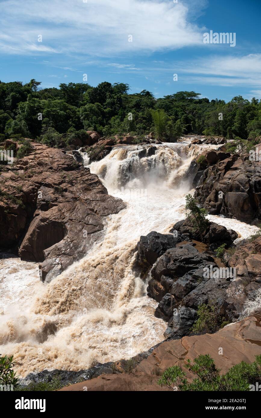 The raging Crocodile River making its way towards the sea Stock Photo