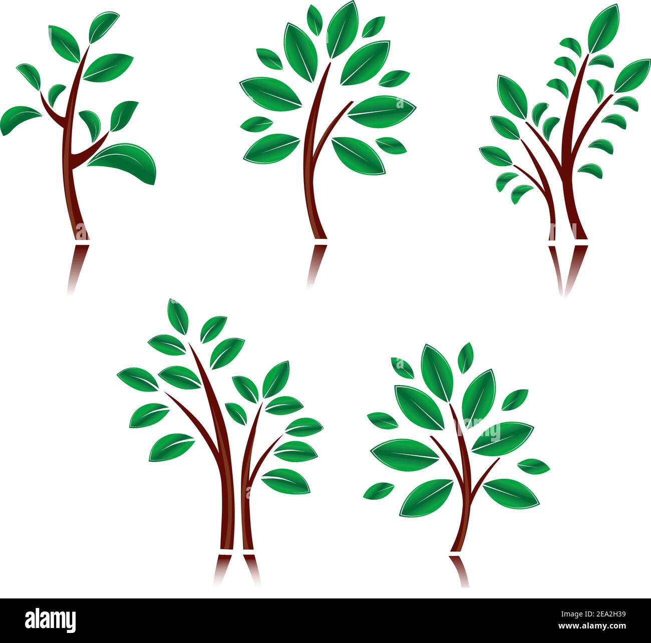 Set of tree symbols as a signs or emblems Stock Vector Image & Art - Alamy