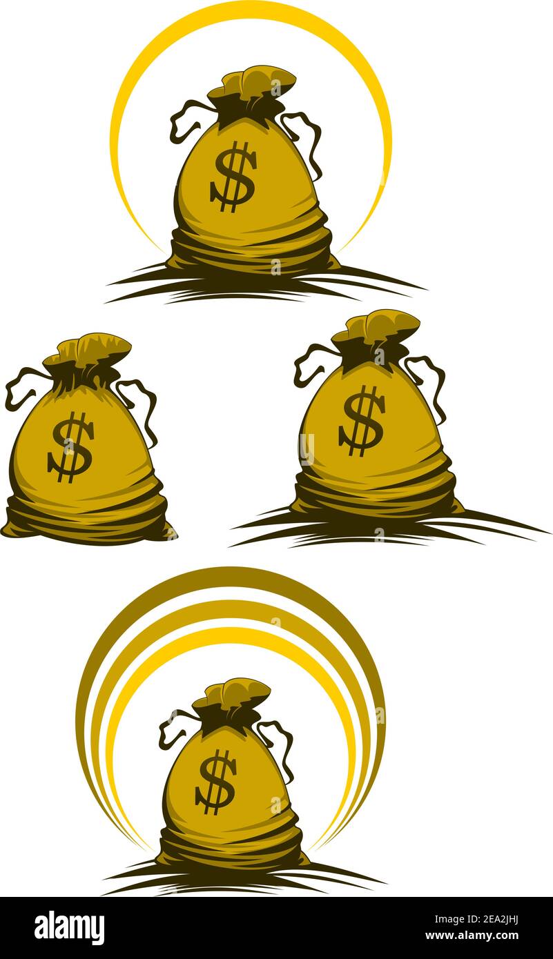 Money bag symbols variations for design and decorate Stock Vector Image