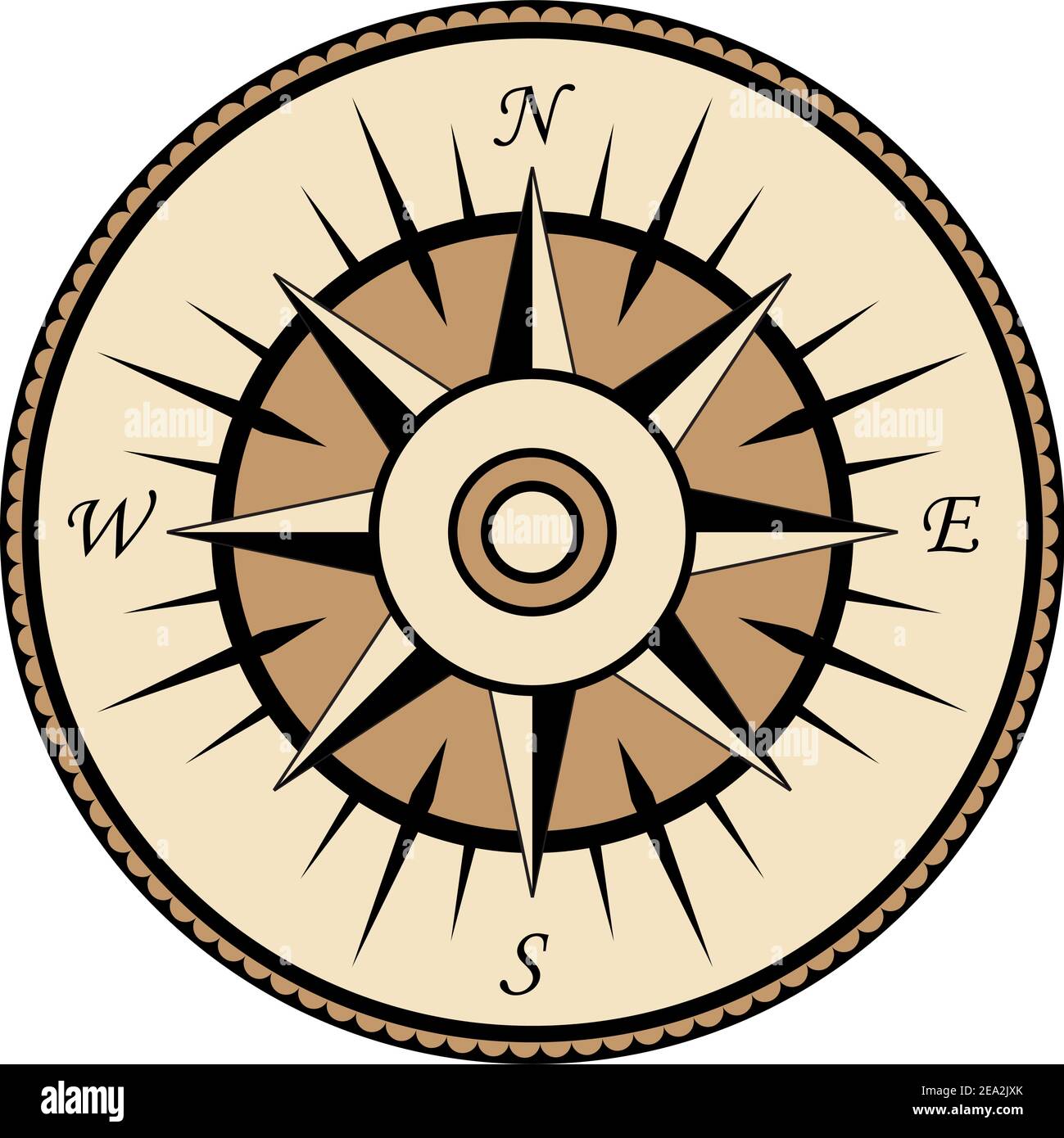 Compass symbol isolated on white for design Stock Vector Image & Art