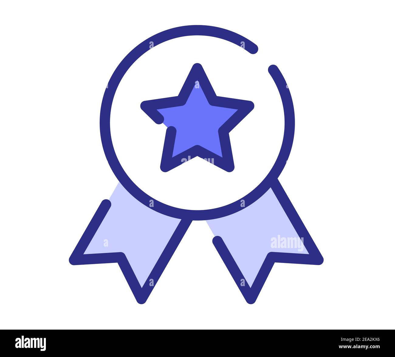 badge award achievement single isolated icon with dashed line or dash ...