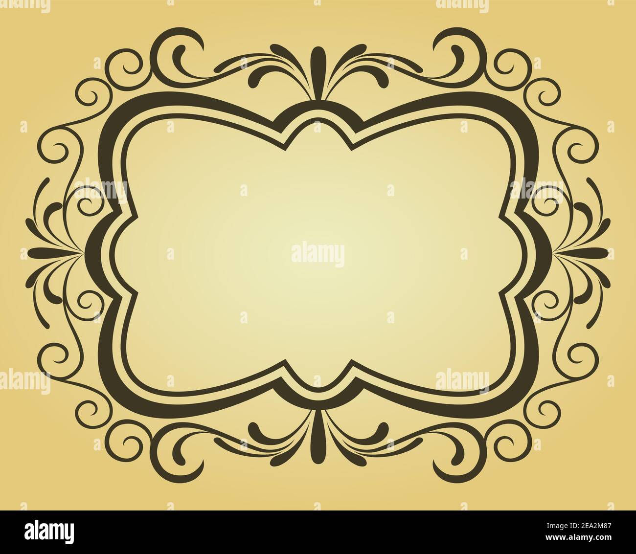 Vintage frame in victorian style for ornate and design Stock Vector ...