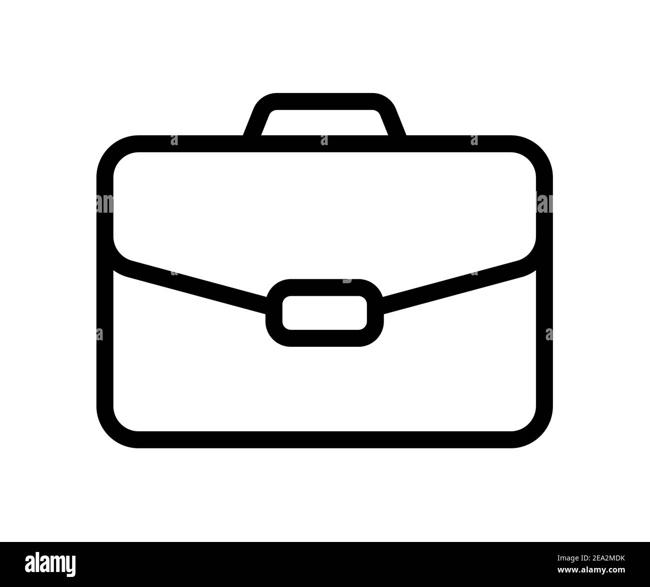 bag case briefcase single isolated icon with outline line style vector