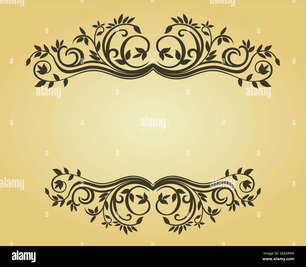 Vintage frame in victorian style for design as a background Stock
