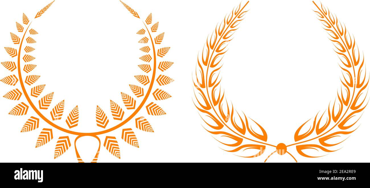 Set of gold laurel wreaths for design Stock Vector Image & Art - Alamy