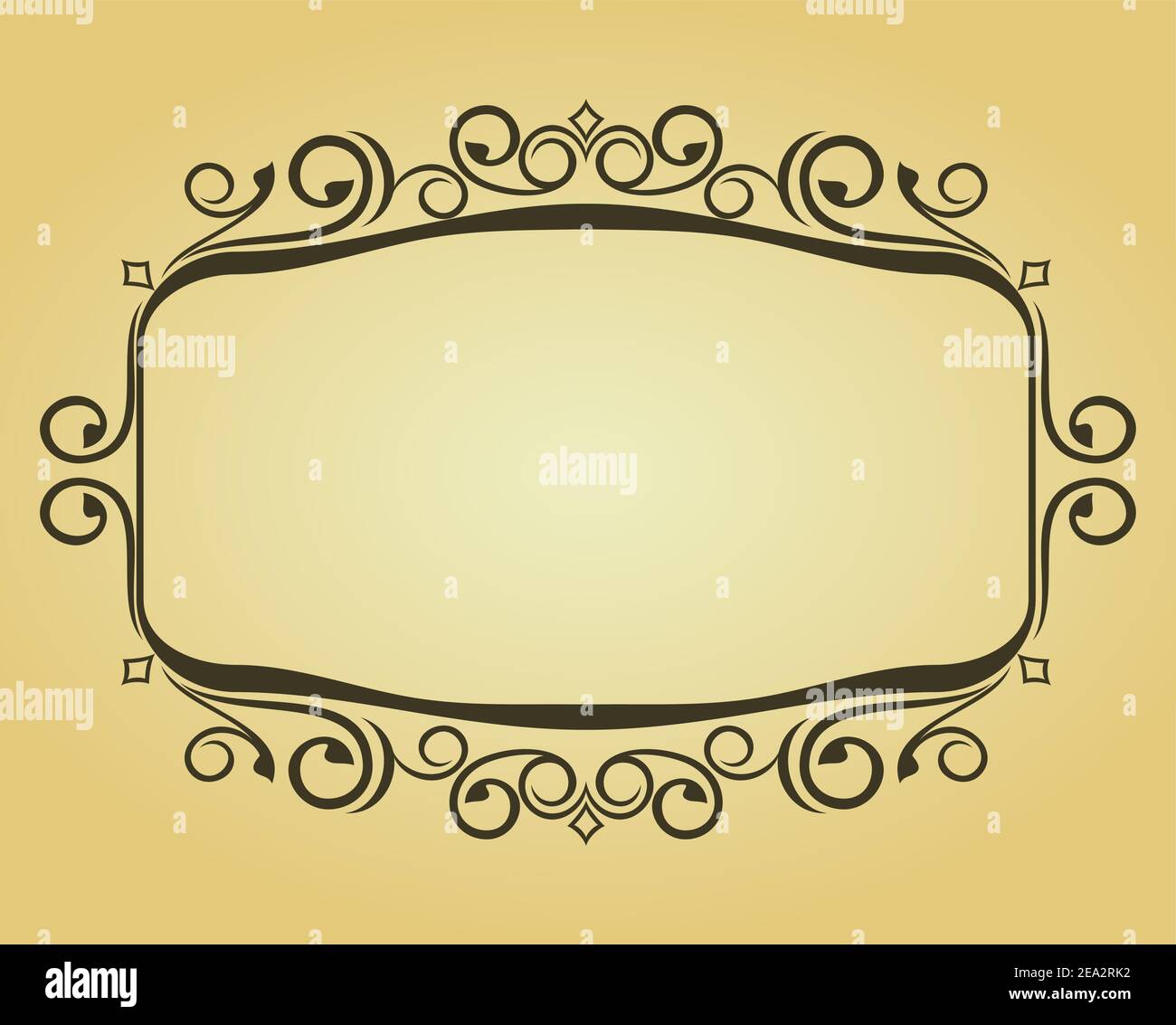 Vintage frame in victorian style for design as a background Stock