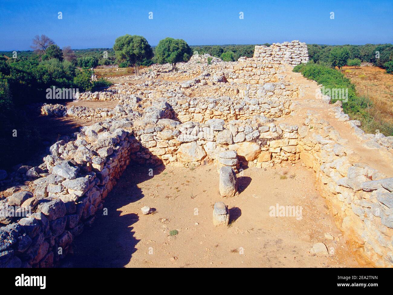 Prehistoric ruins. Capocorb Vell, Mallorca island, Balearic Islands, Spain. Stock Photo