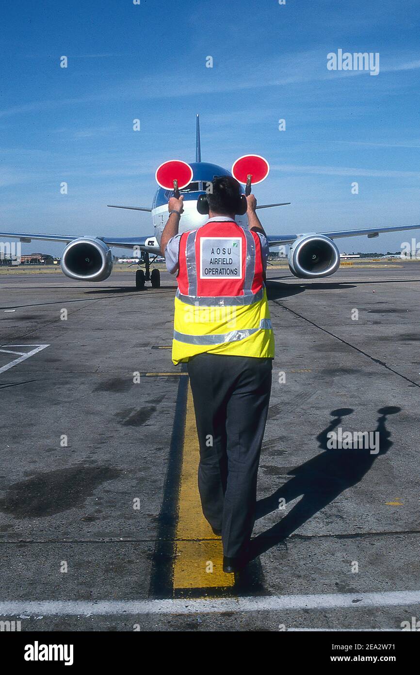 Aircraft marshaller hires stock photography and images Alamy