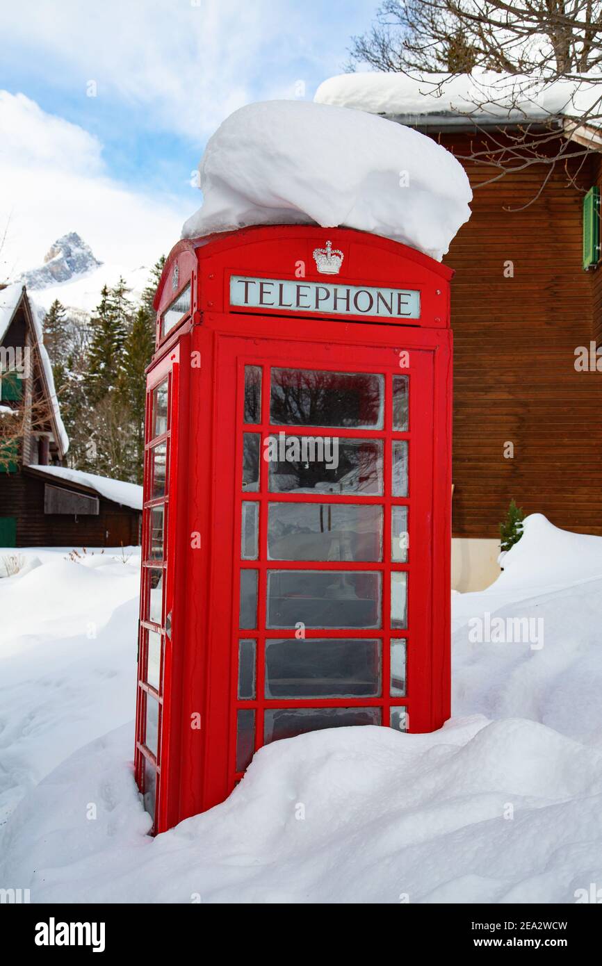 Swiss telephone box hi-res stock photography and images - Alamy