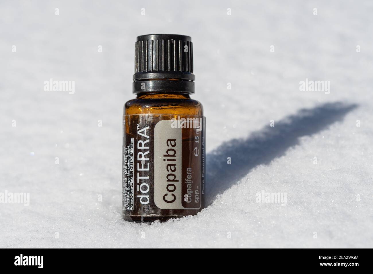 Pecs, Hungray - Jan 25 2021 - Illustrative editorial image of Doterra Essential Oils for everyday use Stock Photo