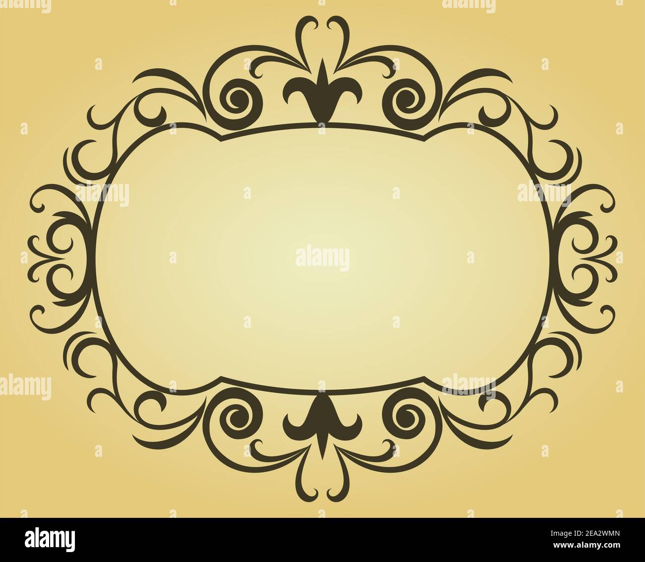 Vintage frame in victorian style for design as a background Stock