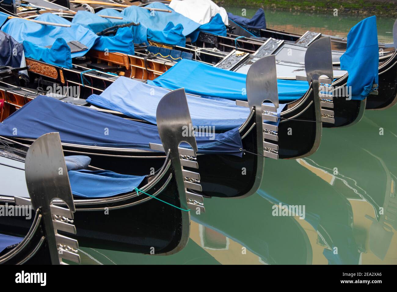 The gondola, typical boat of the city of Venice, Italy, Europe. Stock Photo