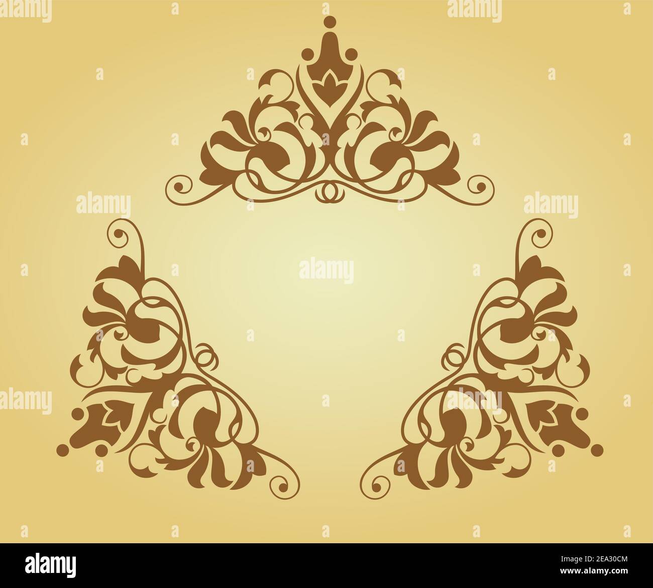 Vintage frame in victorian style for design as a background Stock