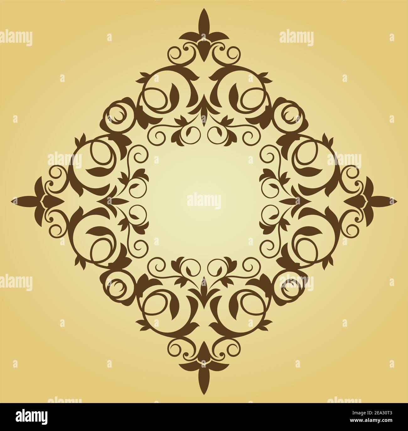 Vintage frame in victorian style for design as a background Stock
