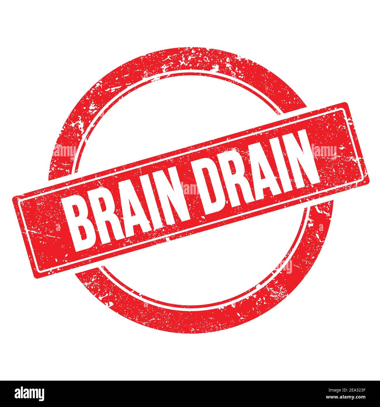 BRAIN DRAIN text on red grungy round vintage stamp Stock Photo Alamy