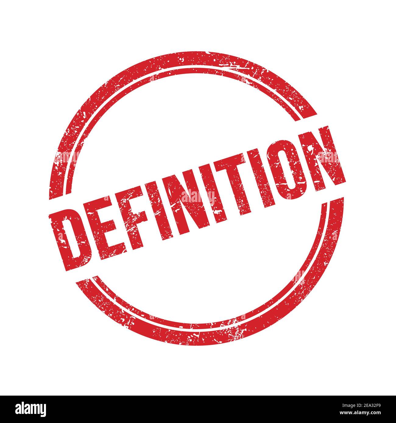 DEFINITION text written on red grungy vintage round stamp Stock Photo