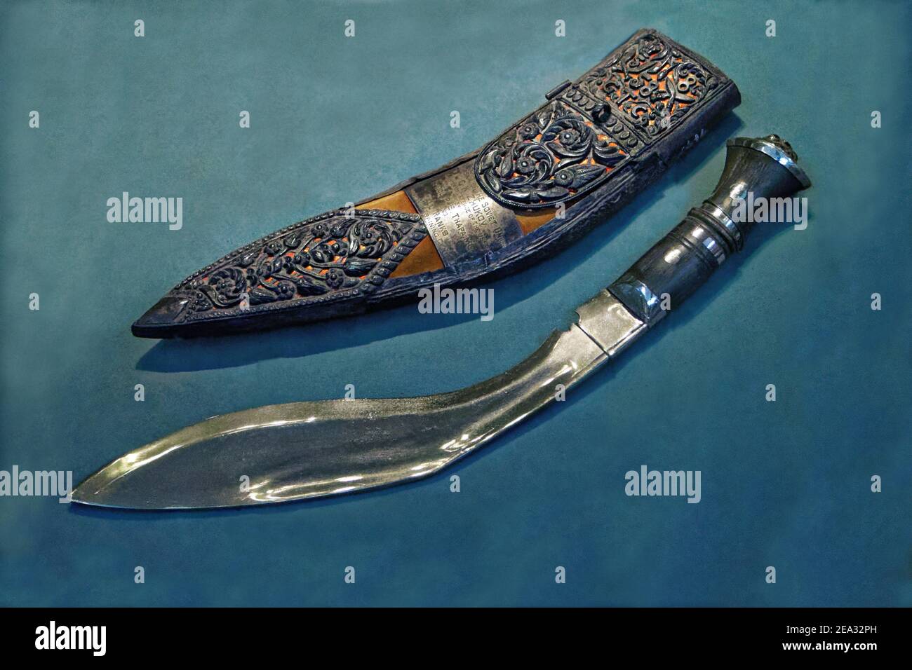 Photo Kukri knife, national weapon, Nepalese Gurkhas Stock Photo