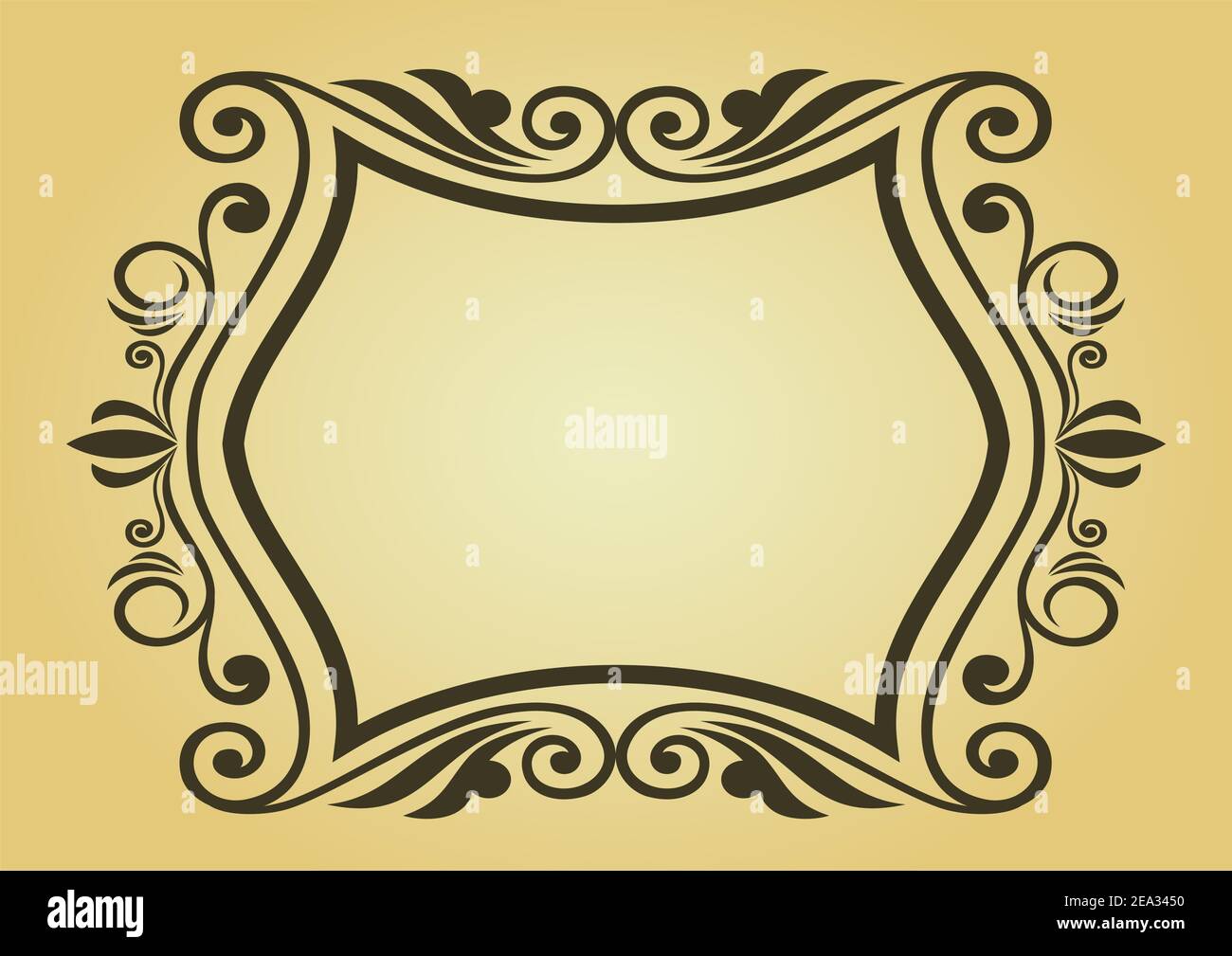 Vintage frame in victorian style for design as a background Stock