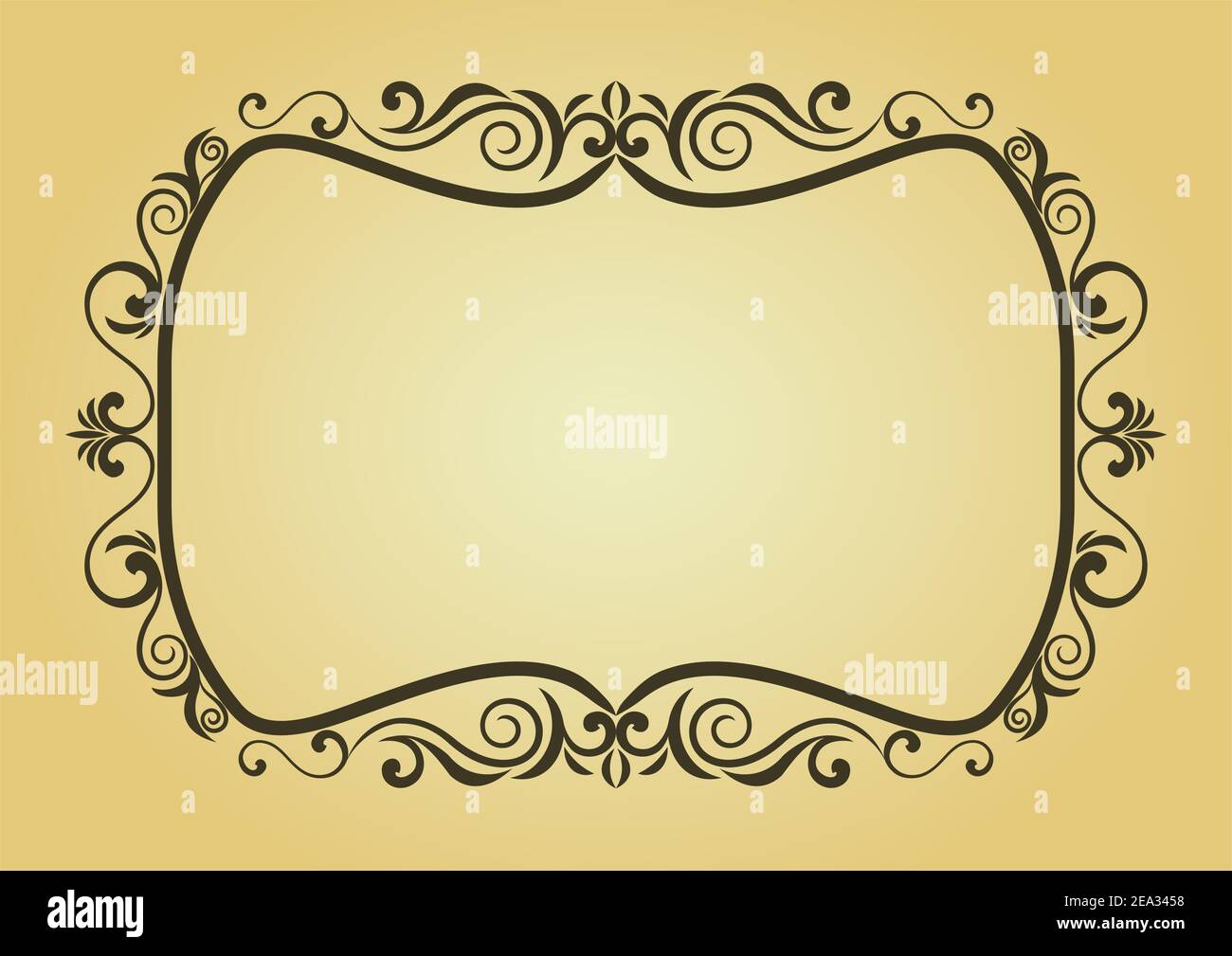 Vintage frame in victorian style for design as a background Stock ...