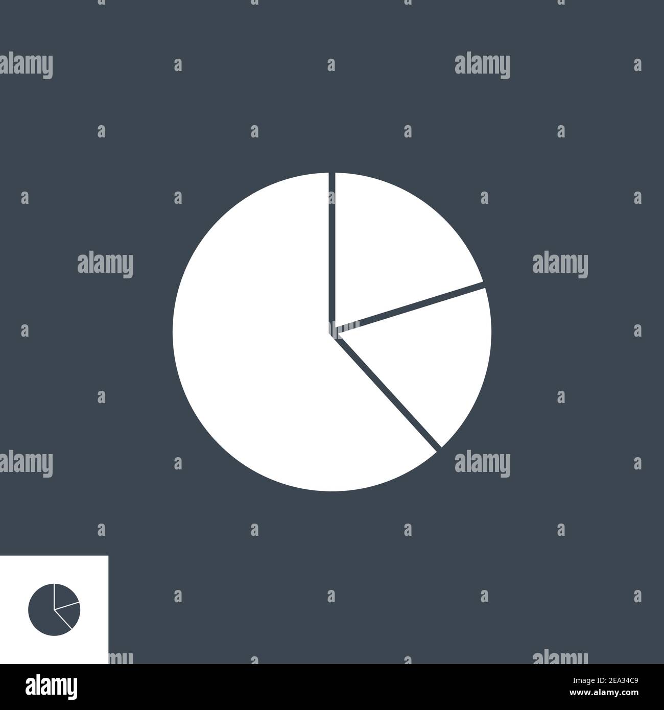 Pie Chart related vector glyph icon. Stock Vector