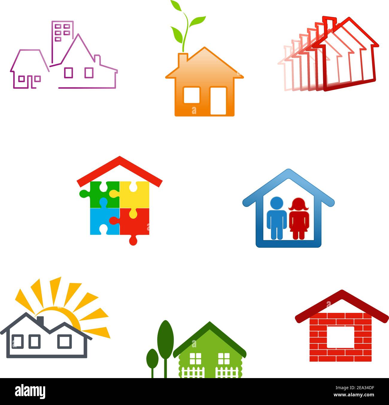 Real estate symbols for design and decorate Stock Vector Image & Art