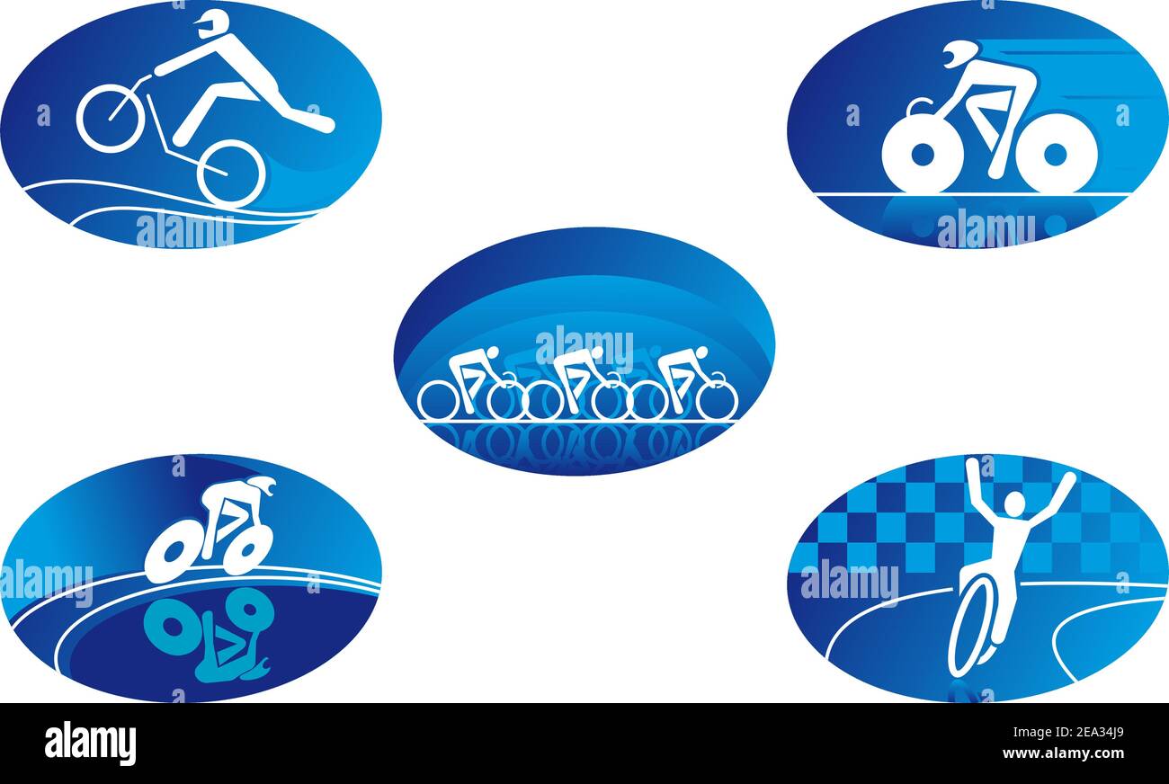 Set of bicycle sport icons for design Stock Vector Image & Art - Alamy