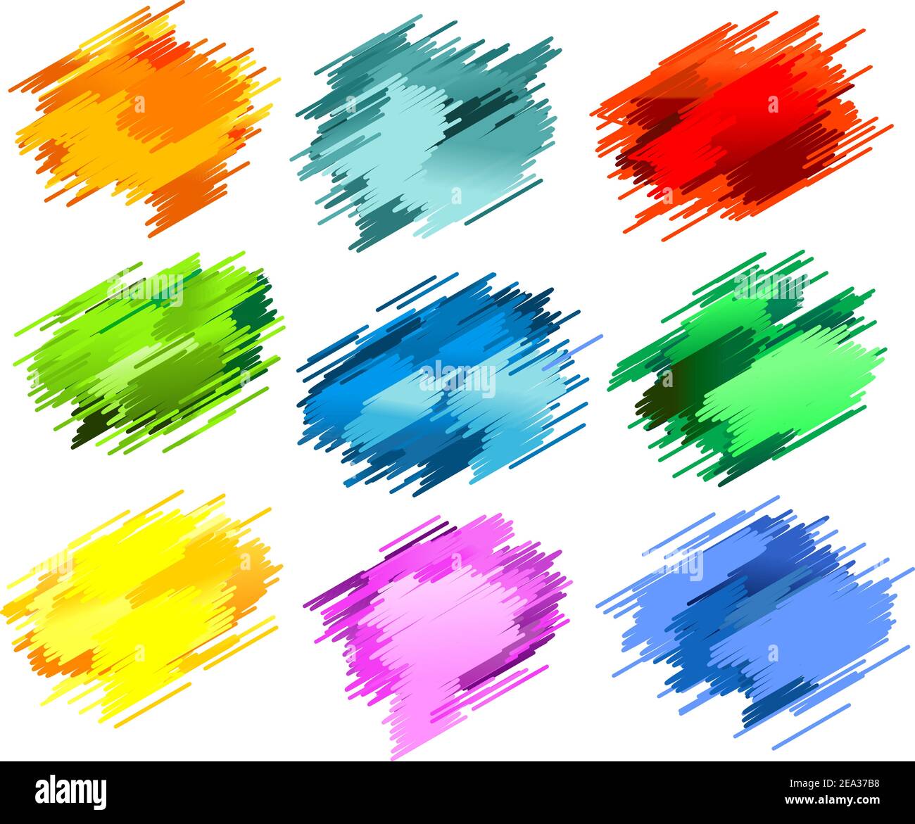 Color abstract splashes isolated on white for design Stock Vector Image ...