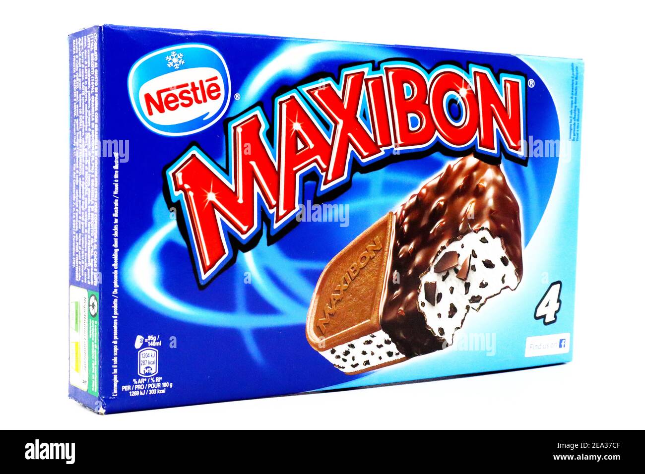 MAXIBON Ice Cream. Maxibon is a brand of Nestlé Stock Photo