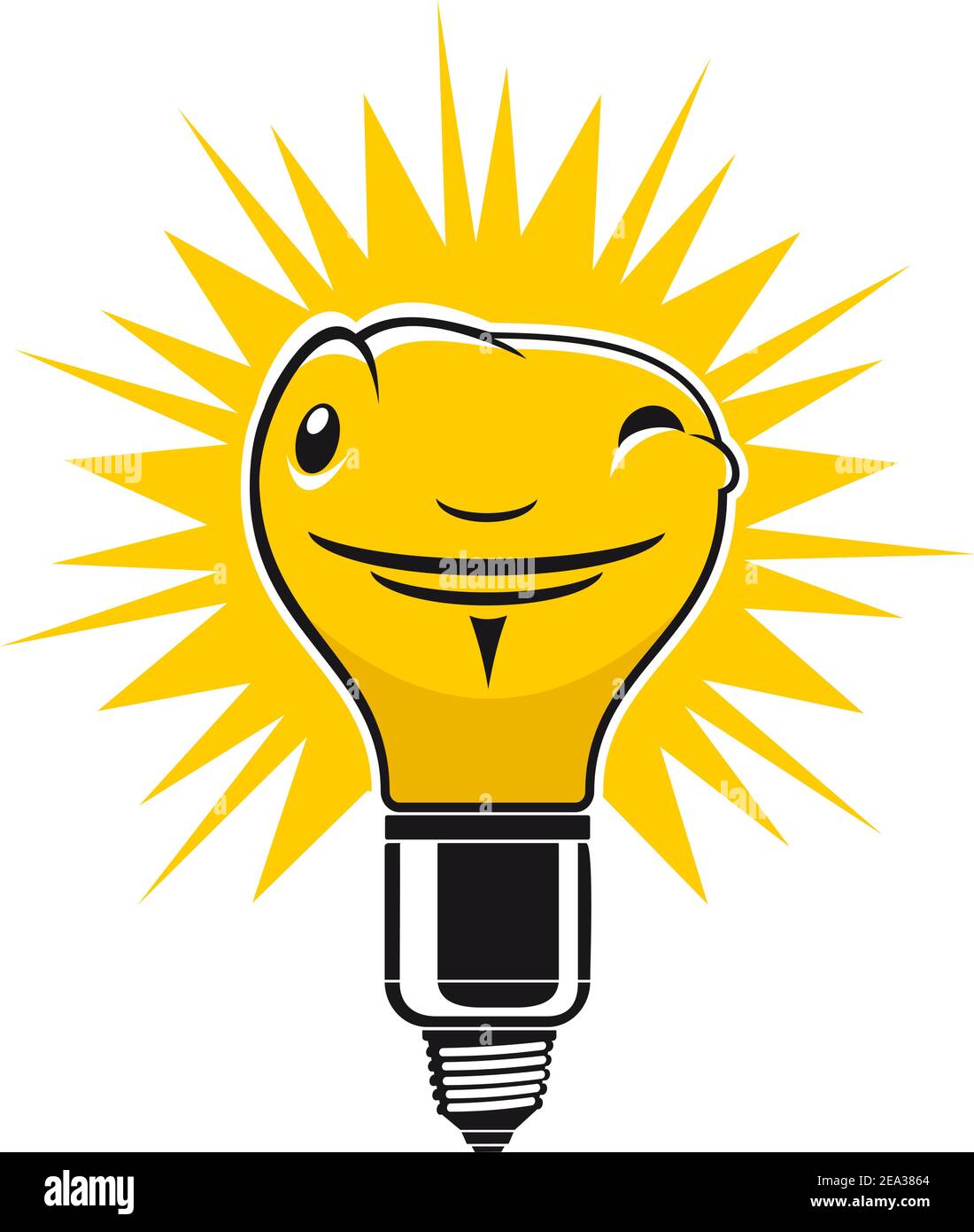 Light bulb symbol isolated on white for creative design Stock Vector