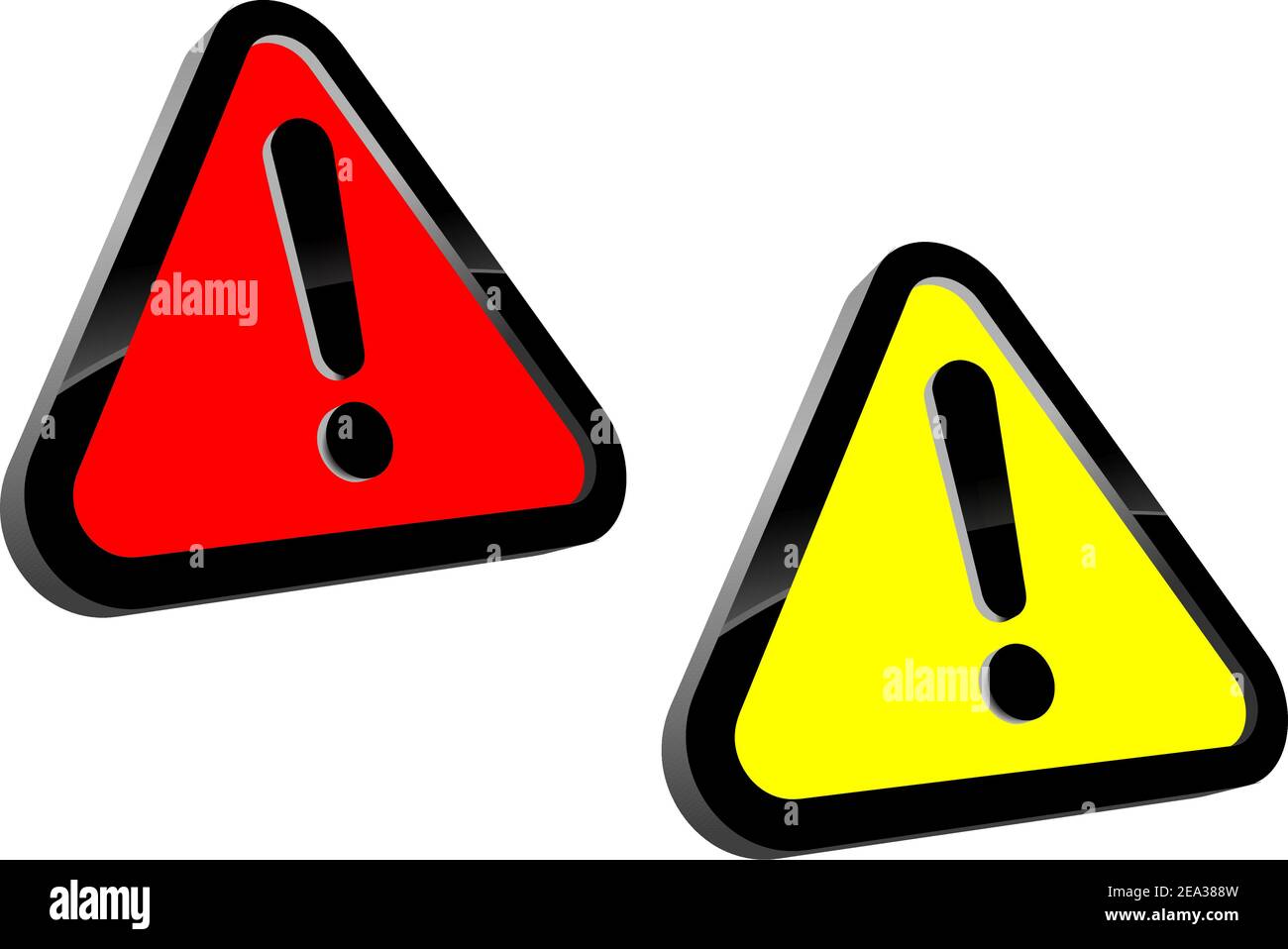 Isolated attention icons for web design or warning concept Stock Vector