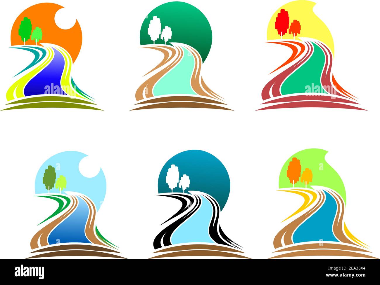 Isolated nature icons for design and decoration Stock Vector Image ...