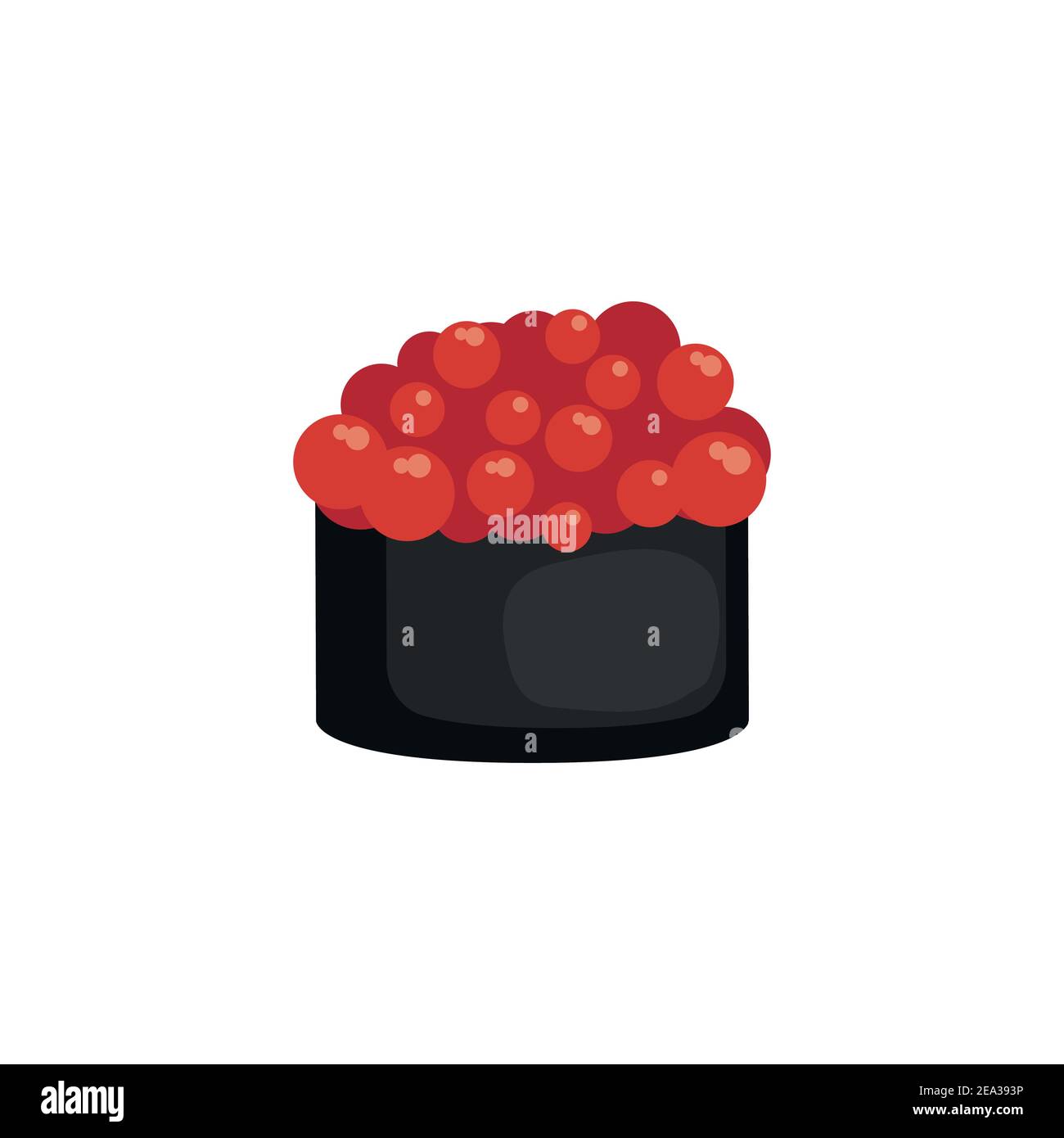 Sushi rolls. Vector illustration in a flat style on a white background. Stock Vector