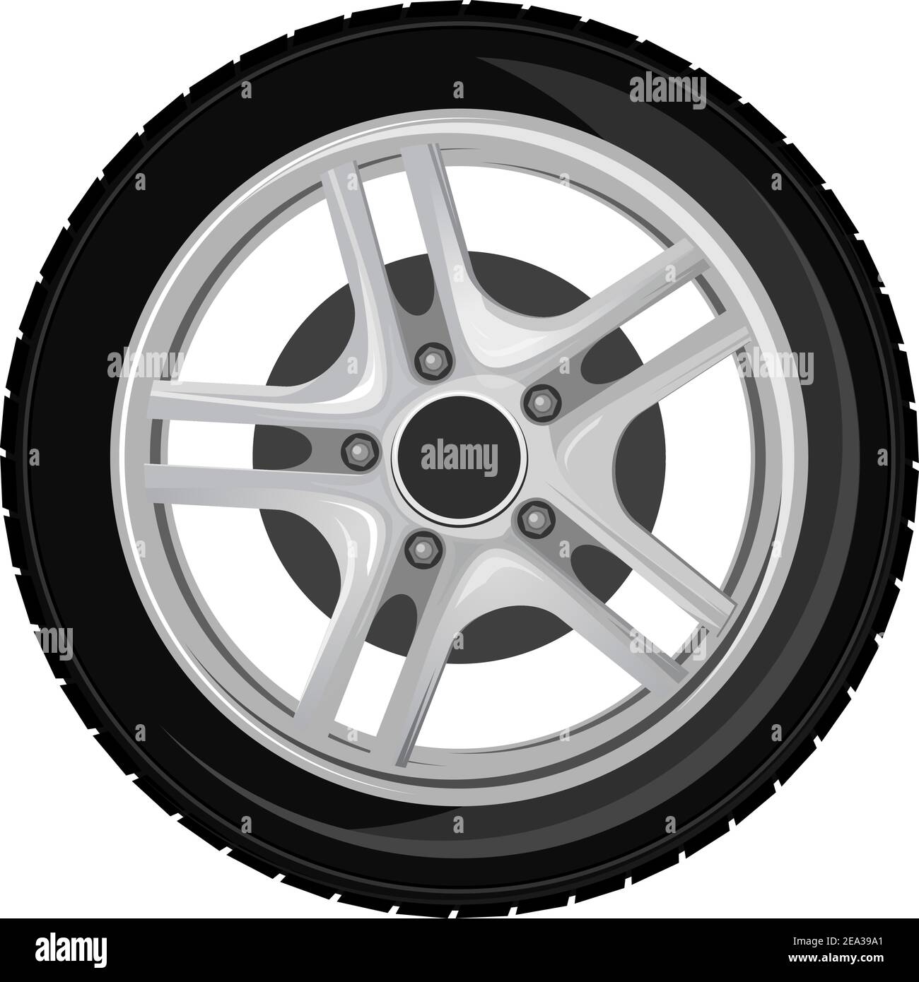 Wheel and tire for transport or service design Stock Vector Image & Art