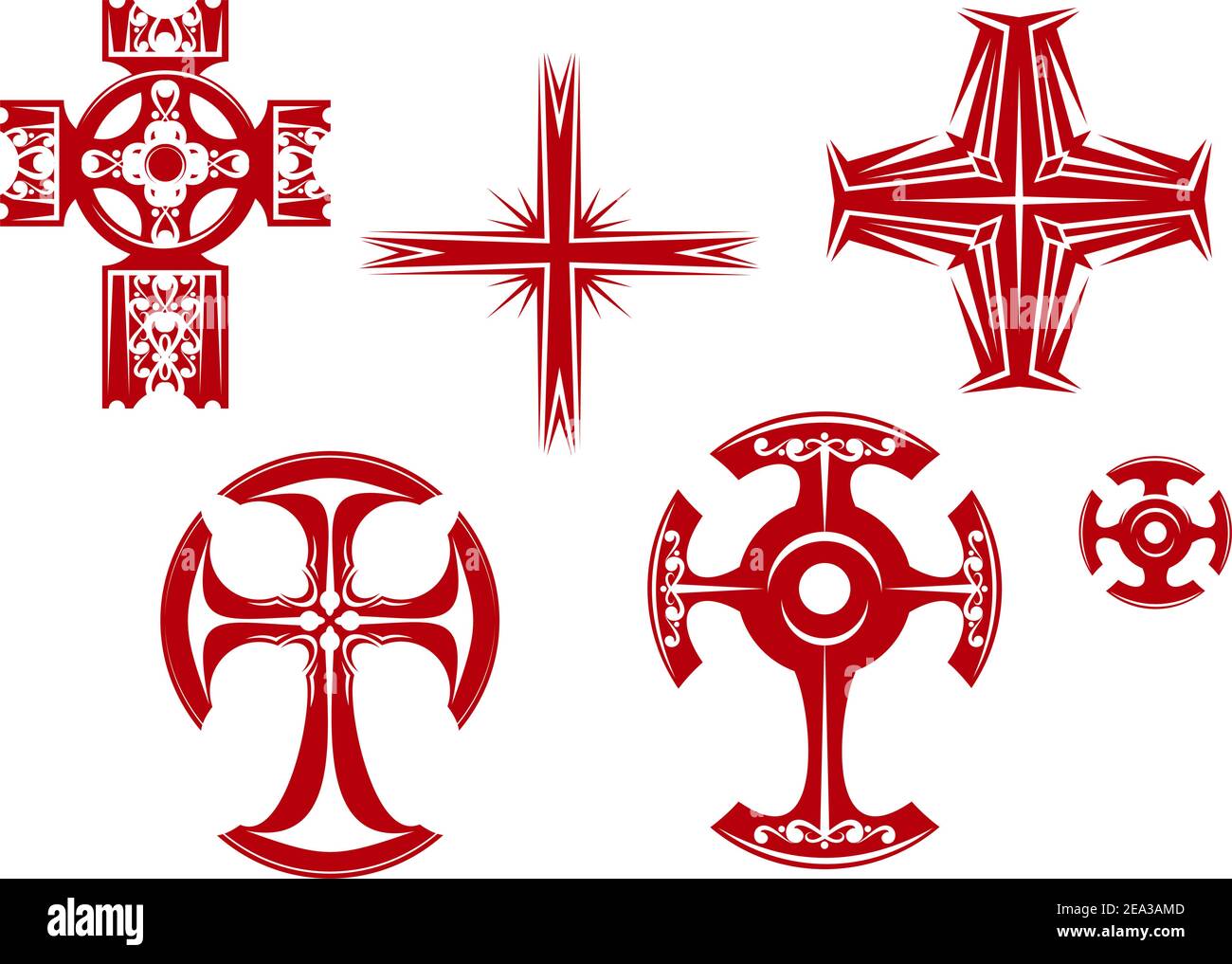 Antique crosses Stock Vector Images - Alamy
