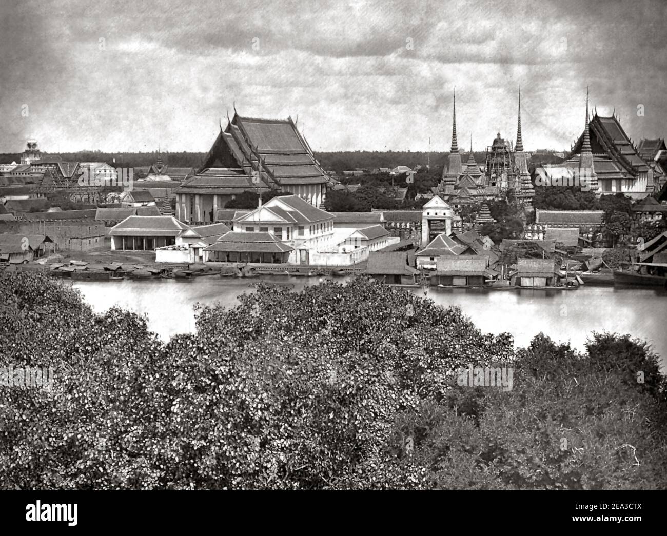 Late 19th century photograph - Bangkok, Siam (Thailand) 1870's Stock Photo