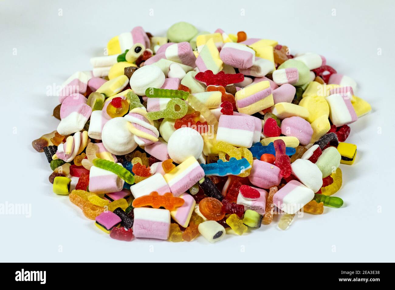 A hill made of candies Stock Photo