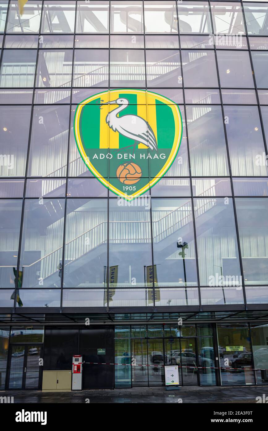 Entrance of soccer stadium of soccer club 'ADO Den Haag'. Stock Photo