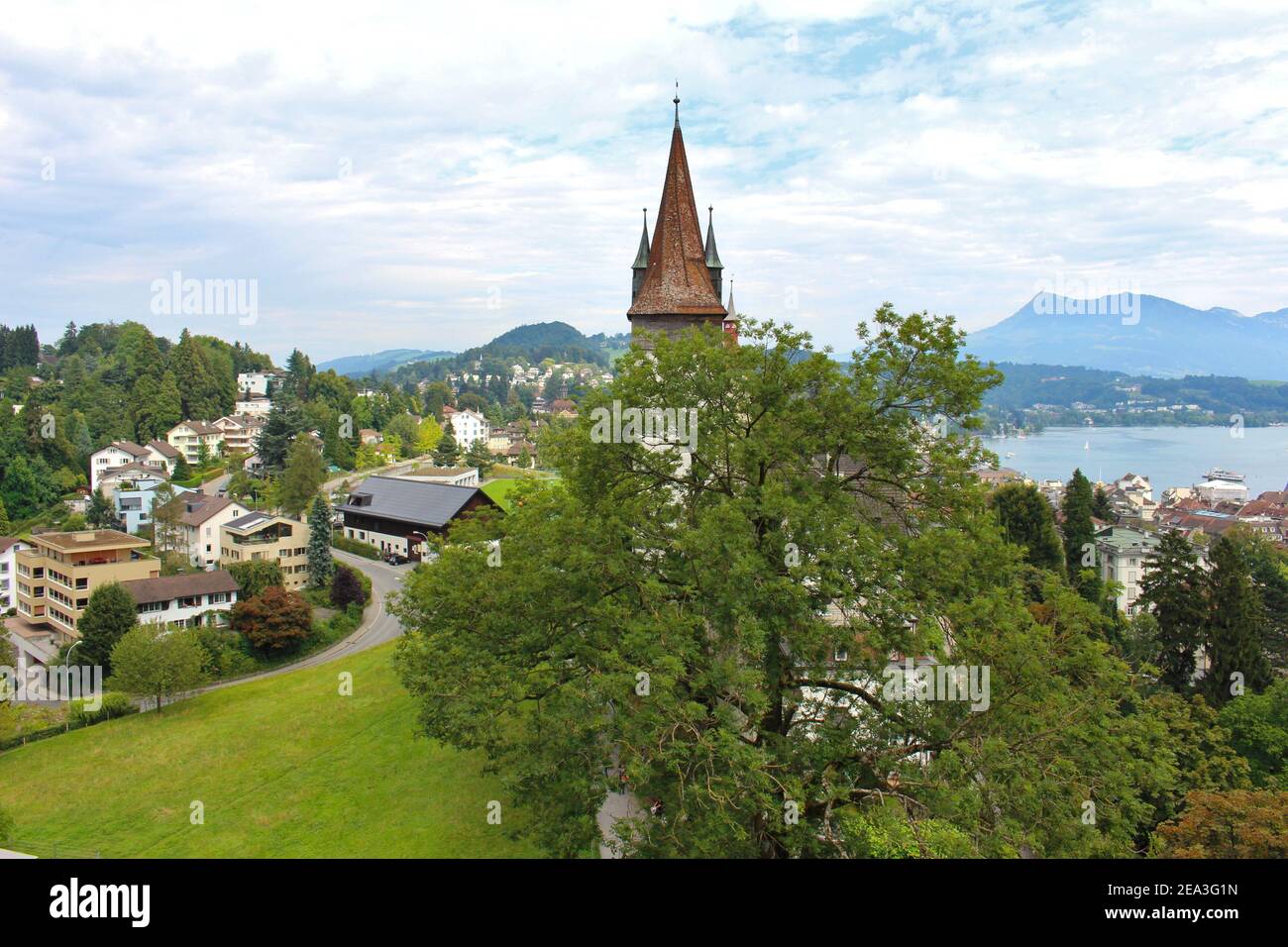 Luzern, view from a wall Stock Photo
