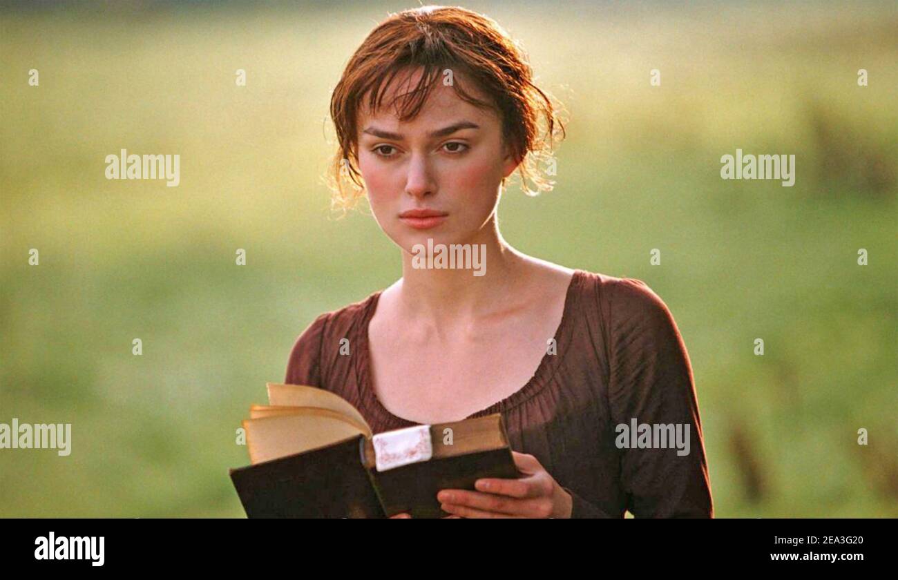 PRIDE AND PREJUDICE  2005 Focus Features film with Keira Knightley as Elizabeth Bennett Stock Photo